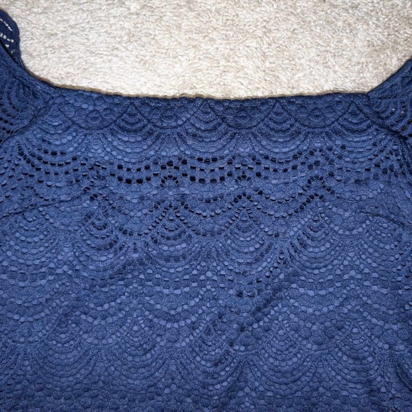 Lilly pulitzer navy blue lace short sleeve dress size small - Picture 3 of 5